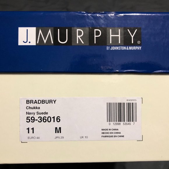 J. MURPHY CHUKKA NAVY SUEDE 11M